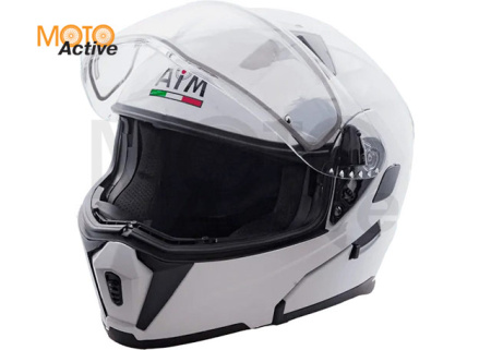 Шлем Снегоходный AiM JK906 White Glossy